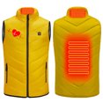 thumbnail image 1 of TFEOQRY Kids Boys Girls Heated Vest USB Intelligent Constant Temperature Heated Windproof Plus Size Coat For Children Winter 2 Heated Jacket Coat Yellow, 1 of 9