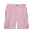 thumbnail image 1 of TFEOQRY Kids Boys Suit Shorts Toddler Kids Big Fashion Cute Solid Color Lattice Casual School Uniform Suit Shorts Pink, 1 of 3