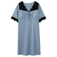 thumbnail image 1 of TFEOQRY Ladies' Plus Size Short Sleepshirts Solid Color Home Clothes with Chest Pads Short Sleeved Nightgown, 1 of 1