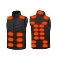 thumbnail image 1 of TFEOQRY Men and Women Winter Heating Vest Zipper Four Control of 25 Areas Heating Cotton Jacket with Usb Charging Version Black, 1 of 9