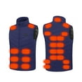 thumbnail image 1 of TFEOQRY Men and Women Winter Heating Vest Zipper Four Control of 25 Areas Heating Cotton Jacket with Usb Charging Version Blue, 1 of 9