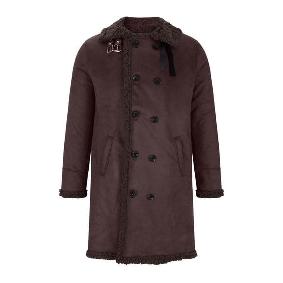 TFEOQRY Men's Cotton Padded Coats Parkas Pocket Button Casual Keep Warm Solid Color Long Sleeves Cotton Clothing Coffee