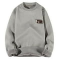 thumbnail image 1 of TFEOQRY Men's Crew Neck Sweater Thicken Lined Knitted Long Sleeve Casual Pullover Fall Winter Warm Top Gray, 1 of 8