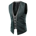thumbnail image 1 of TFEOQRY Men's Gothic Vest Dress Medieval Court Dress Jacquard Retro Tailcoat Vest Sleeveless Hoodless Jackets Gray, 1 of 2