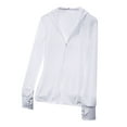 thumbnail image 1 of TFEOQRY Men's Hoodie Sun Protection Shirts Long Sleeve Lightweight Zip Up Solid Casual Hiking Jacket with Pockets White, 1 of 8