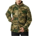 thumbnail image 1 of TFEOQRY Men's Jacket Coat Casual Zipper Velvet Outwear with Pockets Long Sleeved Stand Up Collar Overcoat Camouflage, 1 of 9