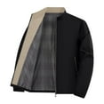 thumbnail image 1 of TFEOQRY Men's Jacket Coat Fashion Solid Color Casual Outwear Long Sleeved Round Neck Overcoat Black, 1 of 7