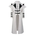 thumbnail image 1 of TFEOQRY Men's Jacket Coat Halloween Retro Gothic Tailcoat Outwear Long Sleeved High Neck Overcoat White, 1 of 5