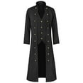 thumbnail image 1 of TFEOQRY Men's Jacket Coat Retro Gothic Coat Palace Uniform Slim Fit Outwear Long Sleeved Lapel Overcoat Black, 1 of 9