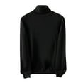 thumbnail image 1 of TFEOQRY Men's Turtleneck Sweater Solid Lightweight Knitted Long Sleeve Pullover Casual Fall Winter Warm Tops Black, 1 of 5