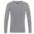 thumbnail image 1 of TFEOQRY Men's V Neck Sweater Rhombus Patterned Knit Long Sleeve Solid Casual Pullover Fall Winter Warm Top Gray, 1 of 3