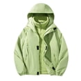 thumbnail image 1 of TFEOQRY Men's Waterproof Windbreaker Hooded Lightweight Jacket Casual Hiking Cycling Outwear Green, 1 of 9