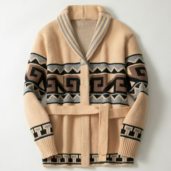 TFEOQRY Men's Winter Cardigan Sweater Jacket Thickened Thermal Knitted Sweater Lapel Chunky Sweater Top Khaki