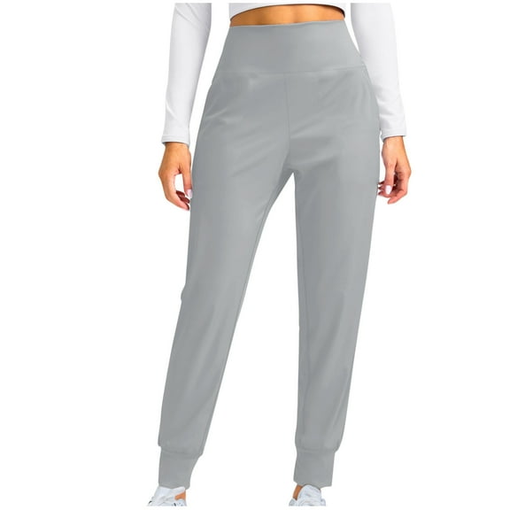 TFEOQRY Pajama Pants Women Printed Pajama Pants Thin Wide-Leg Pants with Drawstring Loose and Can Be Worn Outside Nine-Point Trousers Gray