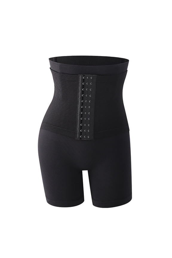 Shapewear Panties for Women Solid Color High Waist Abdomen Closing Open Hip Lifting Sling Underwearbody Shaping Clothes Black
