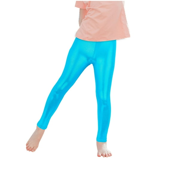 TFEOQRY Teen Boys Girls Tight Yoga Pants Kids High Elasticity Breathable Fitness Dance Pants Solid Color Leggings Yoga Sports Long Pants Blue