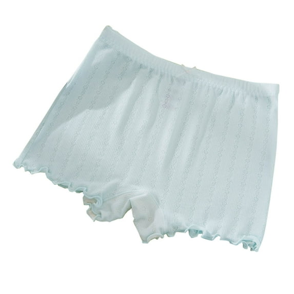 TFEOQRY Teen Girls Solid Color Slip Shorts for Under Dress Breathable Soft Underwear Flat Corner Pants Briefs Light Blue