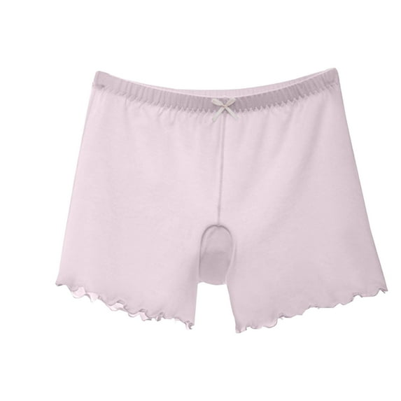 TFEOQRY Teen Girls Solid Color Slip Shorts for Under Dress Breathable Soft Underwear Flat Corner Pants Briefs Purple