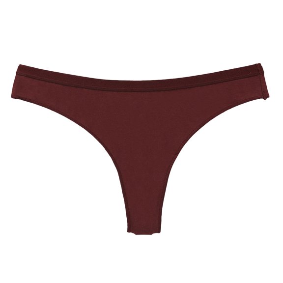 TFEOQRY Thongs for Women Solid Color Cotton Low Waiste Fashion Thong Breathable Leisure Briefs Coffee