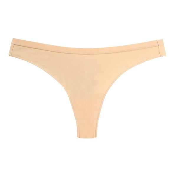 TFEOQRY Thongs for Women Solid Color Cotton Low Waiste Fashion Thong Breathable Leisure Briefs Yellow