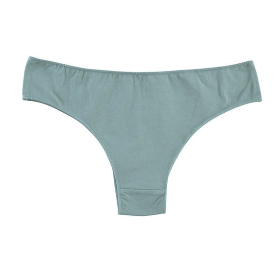 TFEOQRY Thongs for Women Solid Color Cotton Mid Waist Fashion Solid Color Breathable Leisure Briefs Mint Green