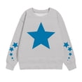 thumbnail image 1 of TFEOQRY Toddler Boys And Girls Hoodless Sweatshirts Long Sleeved Round Neck Top Pentagram printed tops, 1 of 4