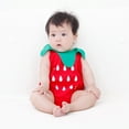 thumbnail image 1 of TFEOQRY Toddler Boys Girls Cotton Jumpsuit Soft Watermelon Rompers Toddler Kids Baby Fashion Cute Watermelon Shapes Print Casual Bodysuit Red, 1 of 9
