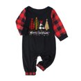 thumbnail image 1 of TFEOQRY Toddler Christmas Pajamas for Family Christmas Plaid Printing Sleep Jumpsuit Long Sleeved Hoodless Onesie Pajamas Red(Baby), 1 of 3
