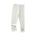thumbnail image 1 of TFEOQRY Toddler Girls Cotton Linen Pants Summer Casual Children's Pants Capris Rabbit Decorative Elastic Thin Pants White, 1 of 4