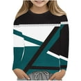 thumbnail image 1 of TFEOQRY Toddler Girls Fashion Printed Shirts Long Sleeve Crewnecks Tops Dressy Casual Color Block Blouses Clothesv Shirts, 1 of 5