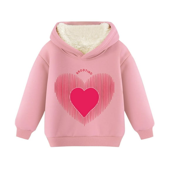 TFEOQRY Toddler Girls Hooded Sweatshirts Fashion Casual Long Sleeve Composite Velvet Tops Hoodie Lamb Wool And Thickening pullover Tops