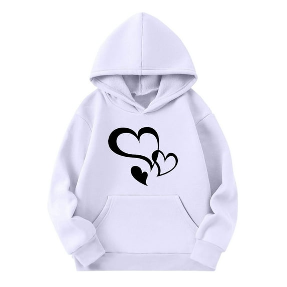 TFEOQRY Toddler Girls Hooded Sweatshirts Long Sleeved Pattern Printed Hoodie Round Neck Hooded Top Hooded Sports Hoodies