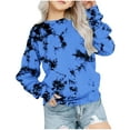 thumbnail image 1 of TFEOQRY Toddler Girls Tie-dye Sweatshirt Oversized Crewneck Sweatshirt Kids Fashion Long Sleeve Pullover Tops Blue, 1 of 5