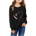 thumbnail image 1 of TFEOQRY Toddler Girls and Boys Long Sleeve Hoodless Christmas Sweatshirts Casual Fashionable Christmas Printed Sweatshirt Black, 1 of 4