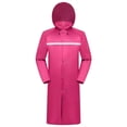 thumbnail image 1 of TFEOQRY Trench Coat Raincoat for Men Long Button Zipper Pocket Hooded Raincoat Cardigan Outdoor Hiking Windbreaker/Raincoat Hot Pink, 1 of 3