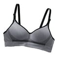 thumbnail image 1 of TFEOQRY Tween Girls' Bras Underwear Seamless with Cups Gathered Comfortable Soft Bra Black, 1 of 3