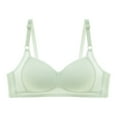 thumbnail image 1 of TFEOQRY Tween Girls' Cotton Bras Gathered and Breathable Developmental Underwear without Steel Rings Green, 1 of 2