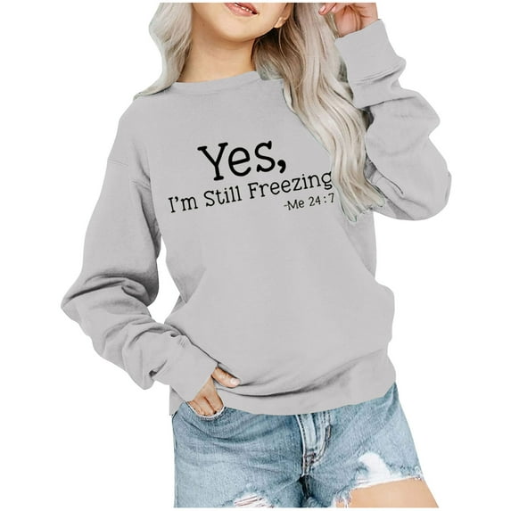 TFEOQRY Tween Girls Fashion Blouse Crewneck Sweatshirt Long Sleeve Pullover Tops