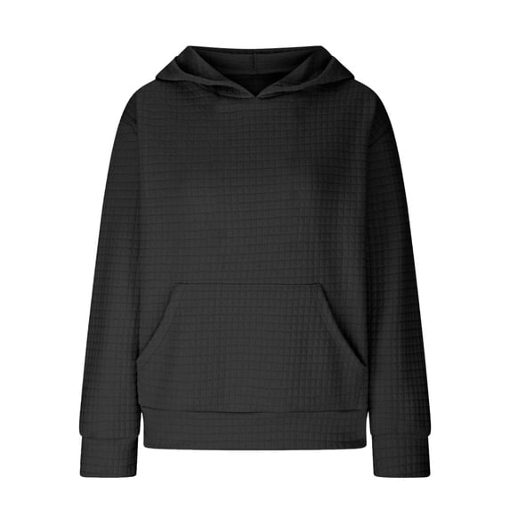 TFEOQRY Tween Girls Solid Color Hooded Sweatshirt Top Long Sleeved Round Neck Pullover Top with pockets