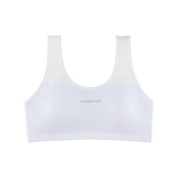 TFEOQRY Tween Young Girls Solid Color Bra Soft Comfortable Breathable Children Thin Style Student Bra Underwear White
