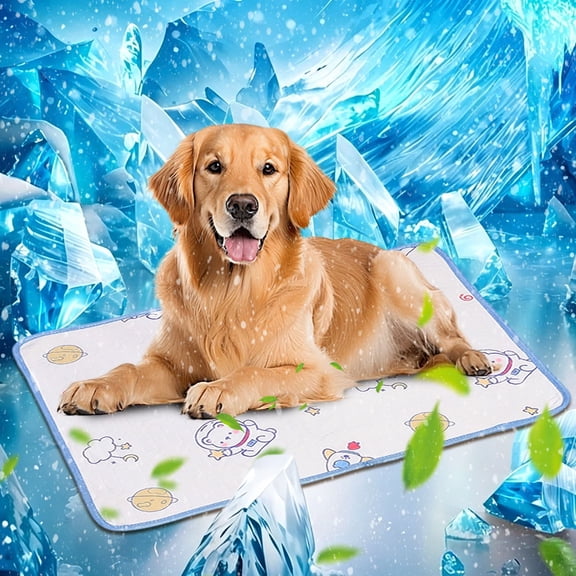 TFEOQRY Ultra Thin Portable Ice Silk Cooling Mat Non Slip Breathable Summer Pet Bed indoor outdoor