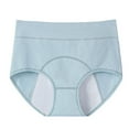 thumbnail image 1 of TFEOQRY Underwear Briefs for Women Solid Color Cotton High Waist Menstrual Panties Leakproof Menstrual Panties Light Blue, 1 of 3