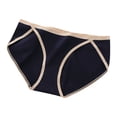 thumbnail image 1 of TFEOQRY Underwear Briefs for Women Solid Color Cotton Mid Waist Seamless High Slit Plus Size Underwear Blue, 1 of 6