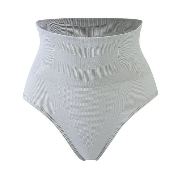 TFEOQRY Underwear Briefs for Women Solid Color High Waist Hip Lifting Waist Cinching Lightweight Breathable Seamless Underwear Gray