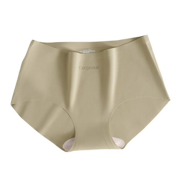 TFEOQRY Underwear Briefs for Women Solid Color Mid Waist Seamless Underwear Thin Mid Waist Non Hip Underwear Green