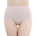 thumbnail image 1 of TFEOQRY Underwear Panties for Women Solid Color Cotton High Waist Comfortable Breathable Underwear Purple, 1 of 5