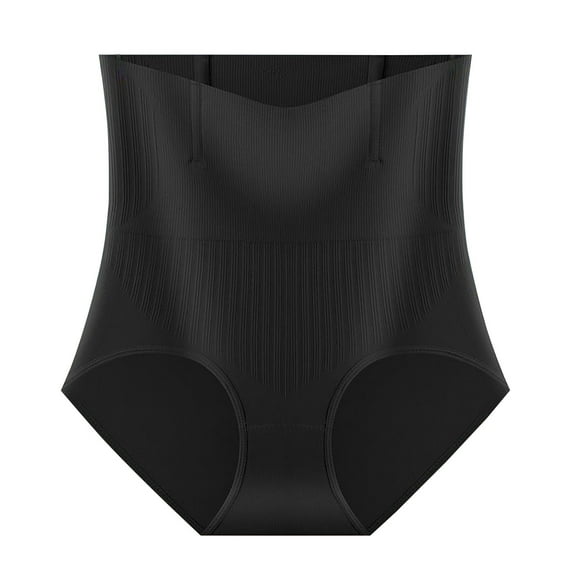 TFEOQRY Underwear Panties for Women Solid Color High Waist Comfortable and Traceless Hip Wrap Triangular Underwear Black