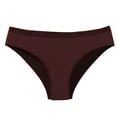 thumbnail image 1 of TFEOQRY Women's Briefs Underwear Solid Color Cotton High Waist Boxers Leisure Breathable Briefs Burgundy, 1 of 3