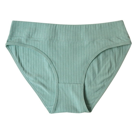 TFEOQRY Women's Briefs Underwear Solid Color Cotton Mid Waist Fashion Solid Color Breathable Leisure Briefs Mint Green