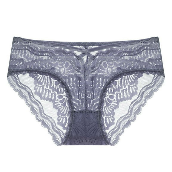 TFEOQRY Women's Briefs Underwear Solid Color Low Waiste Lace High Elasticity Lift Buttocks Cultivate Oneself T Shaped Briefs Gray